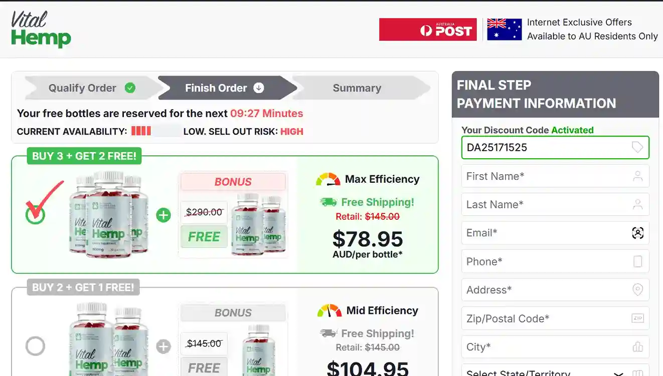 Vital Hemp Gummies Order Page